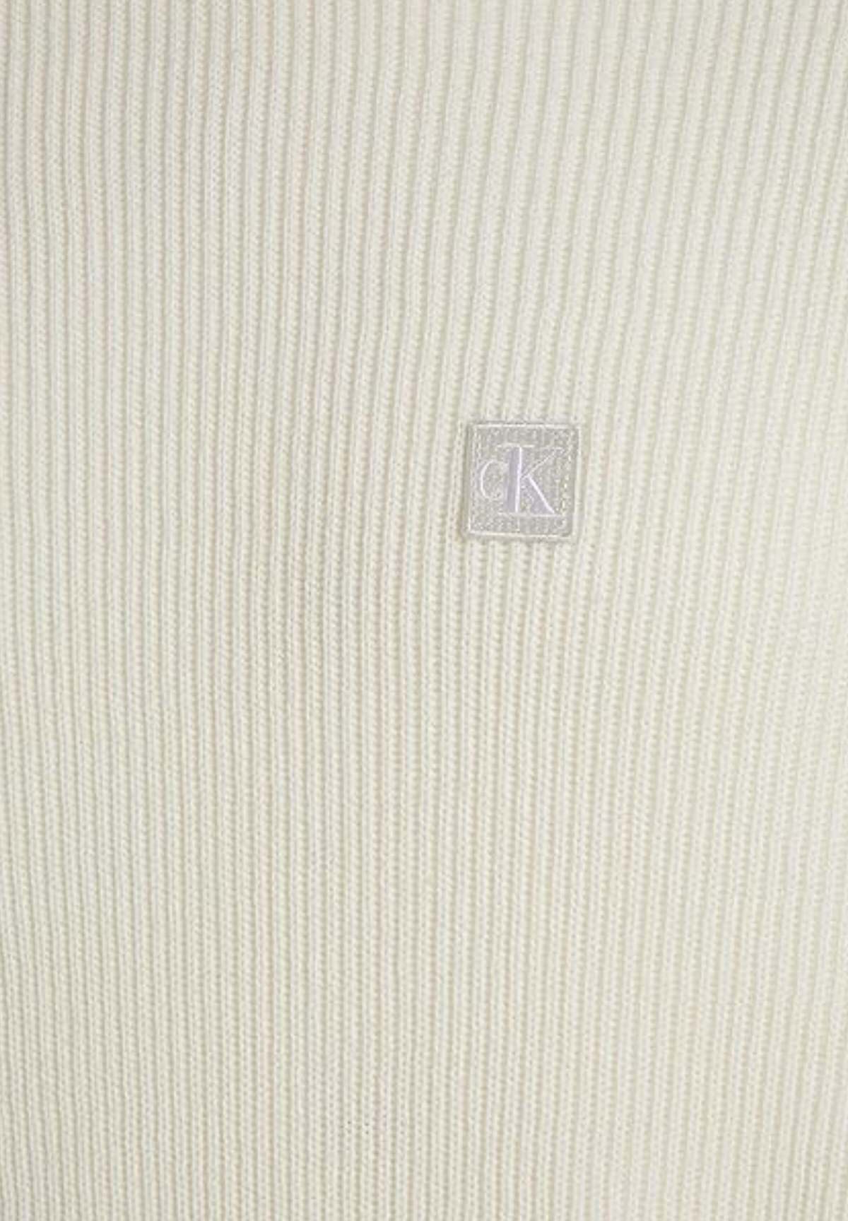 Maglione Girocollo Ck Embro Badge Sweat J30J324598 Ivory