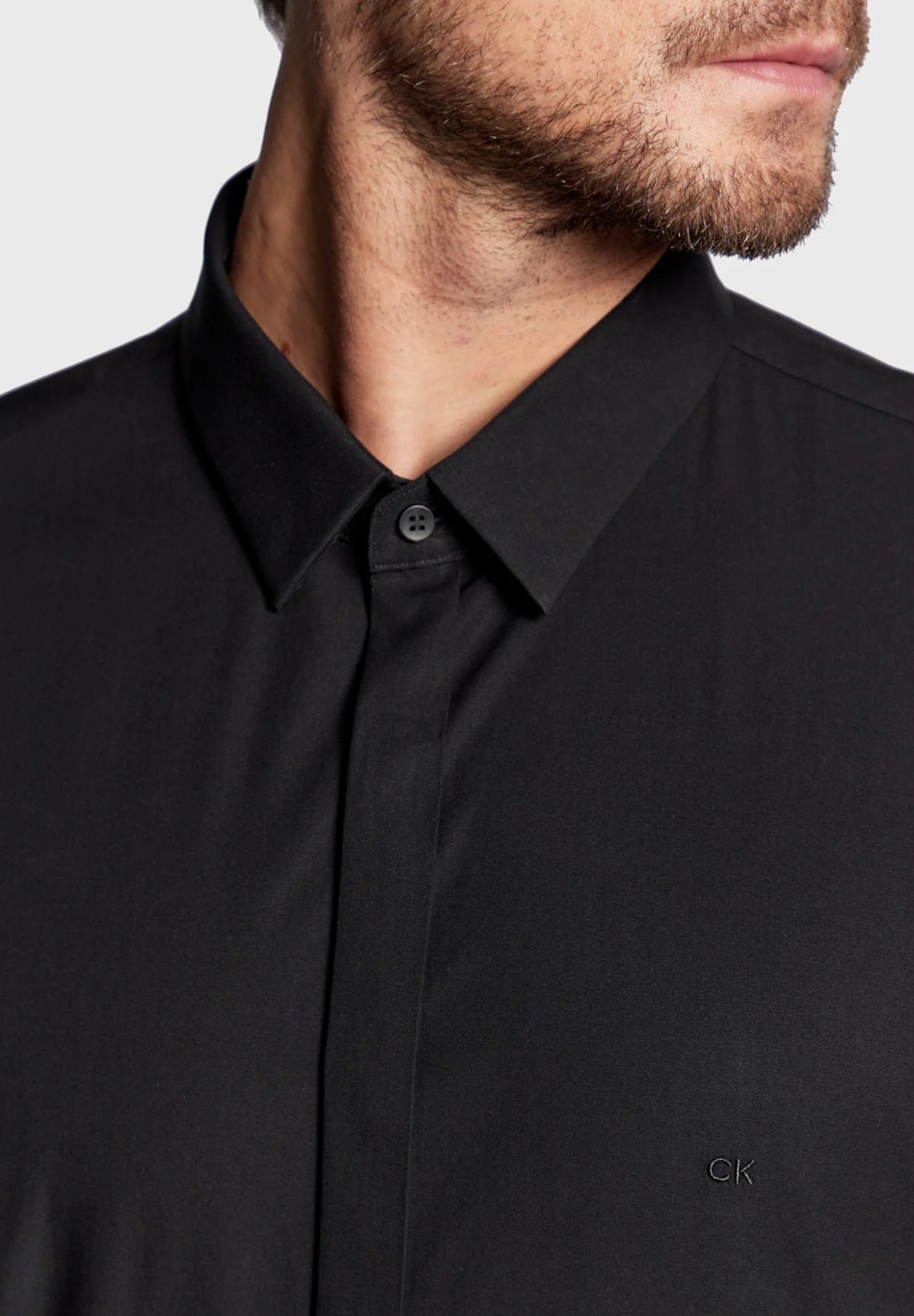 Camicia a Maniche Lunghe Poplin Hp Extra Slim K10K109891 Black