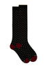 Gallo Calzini Lungo cotone elastan fantasia pois AP103013 Antracite, Marte