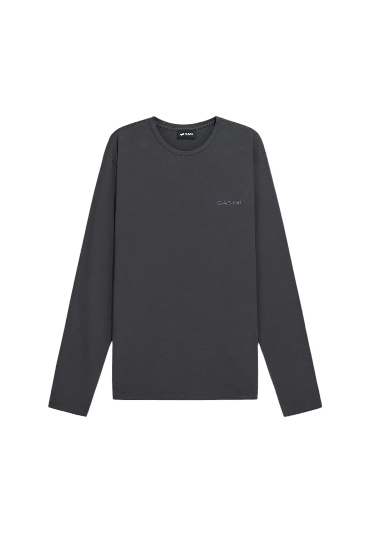 T-shirt a Maniche Lunghe Janis/S Str 1984 , Basic Jersey Str. A6983 Asphalt