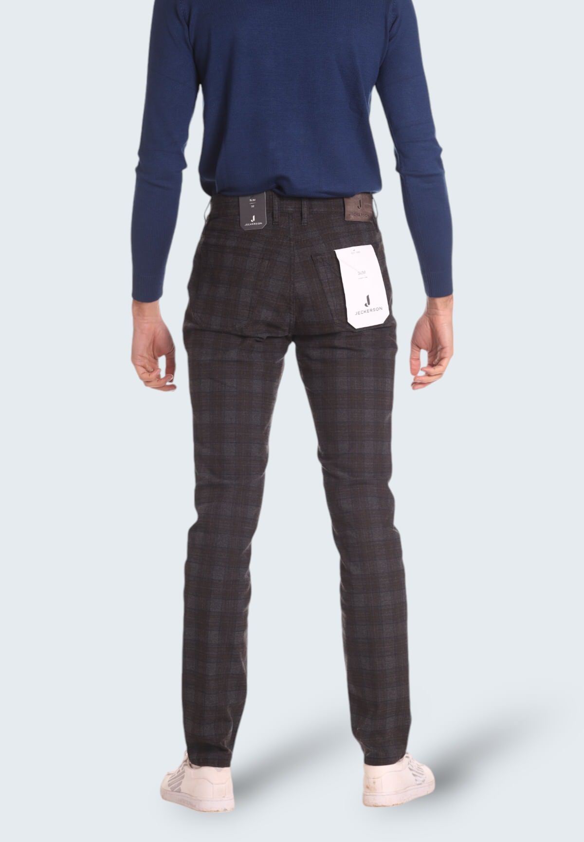 Pantaloni 5 Tasche John 5 Tasche Toppa Slim JOHN001 Check Marrone