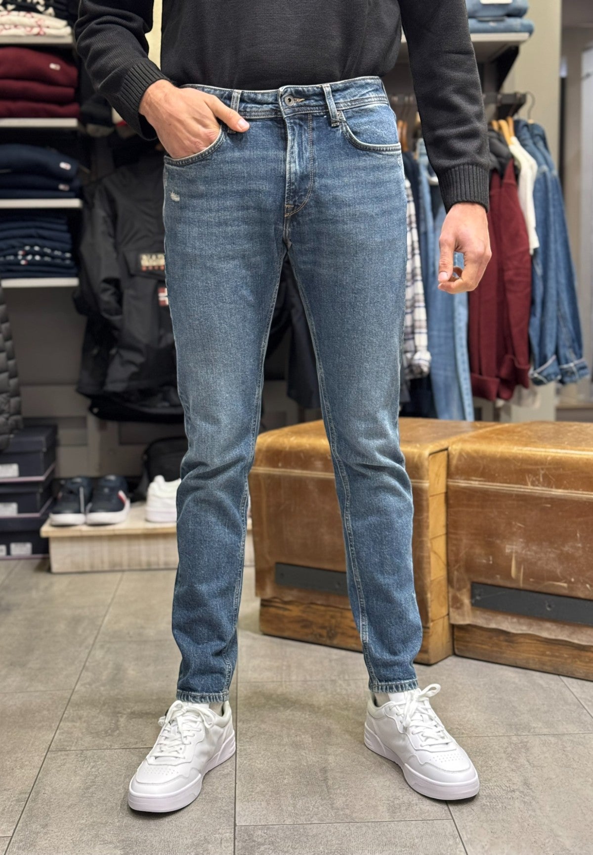 Jeans Tapered Jeans - Lunghezza: 32 PM207390 Denim