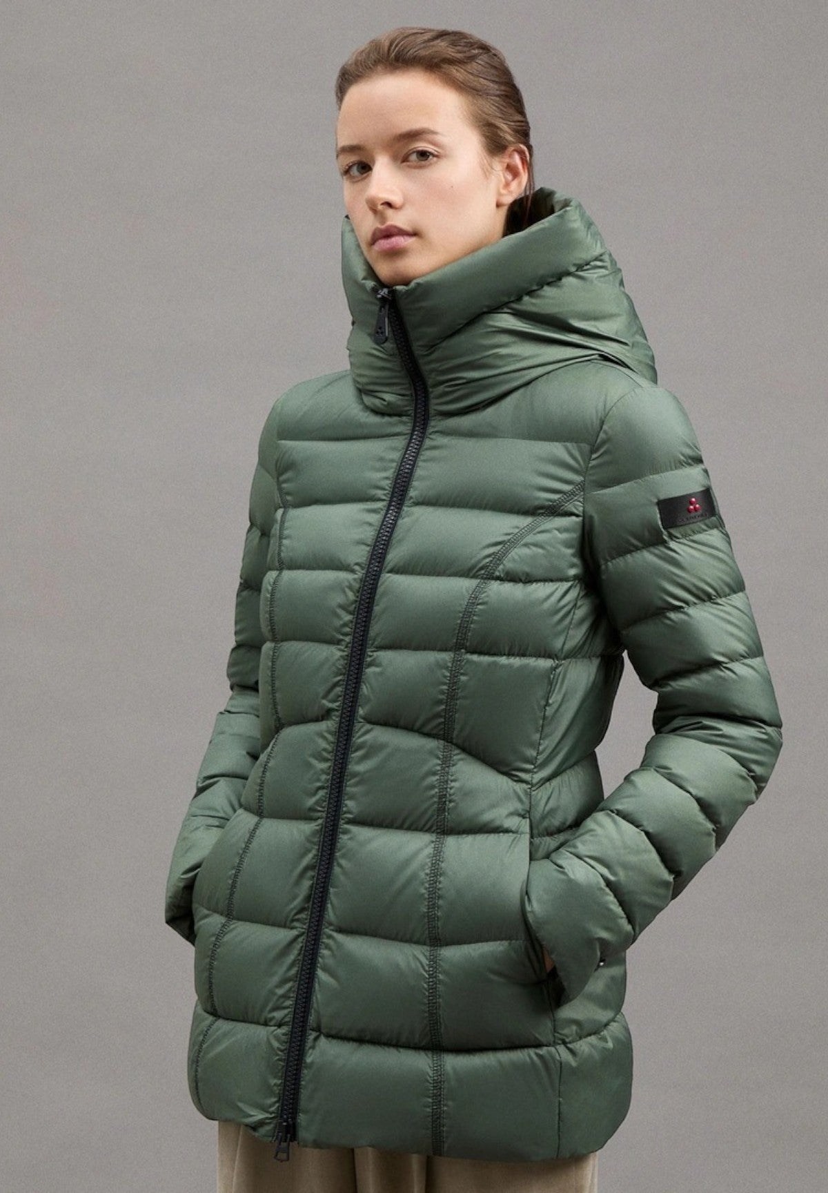 Piumino Pesante Ped5109 - Imb:80% Duck Down 20% Duck Feather ESDRA MQS 01 Cipresso