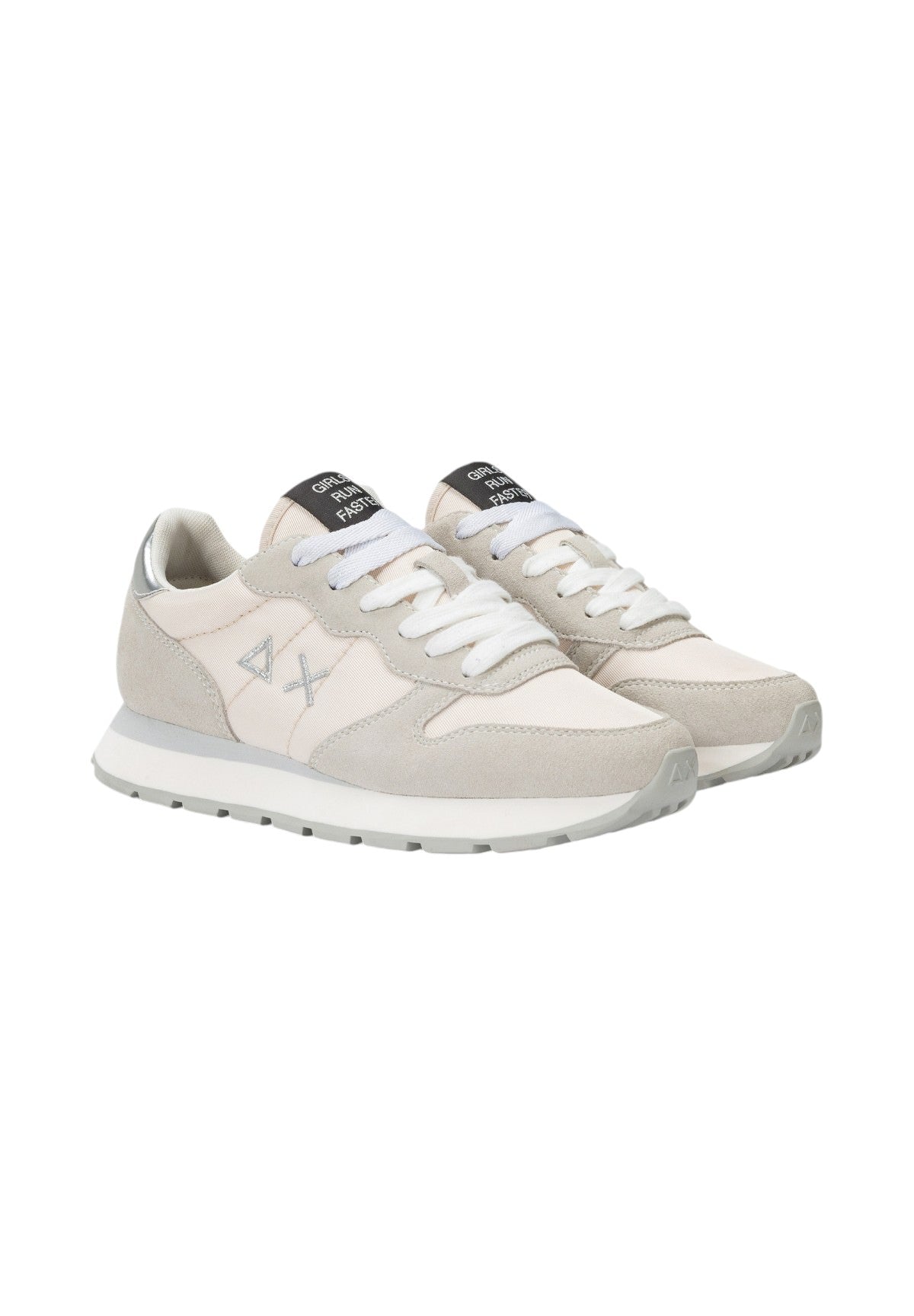 Sneakers Ally Gold Silver Z44202 Bianco Panna