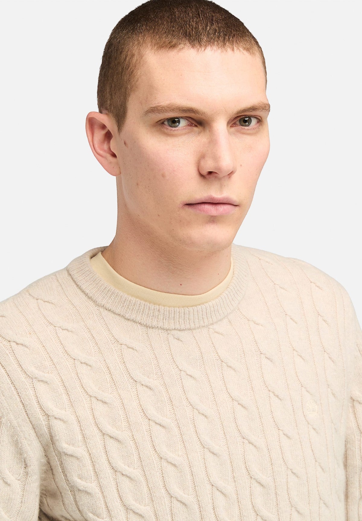 Maglione Girocollo Cable Crew Neck Sweater TB0A2CEQ Angora Heather