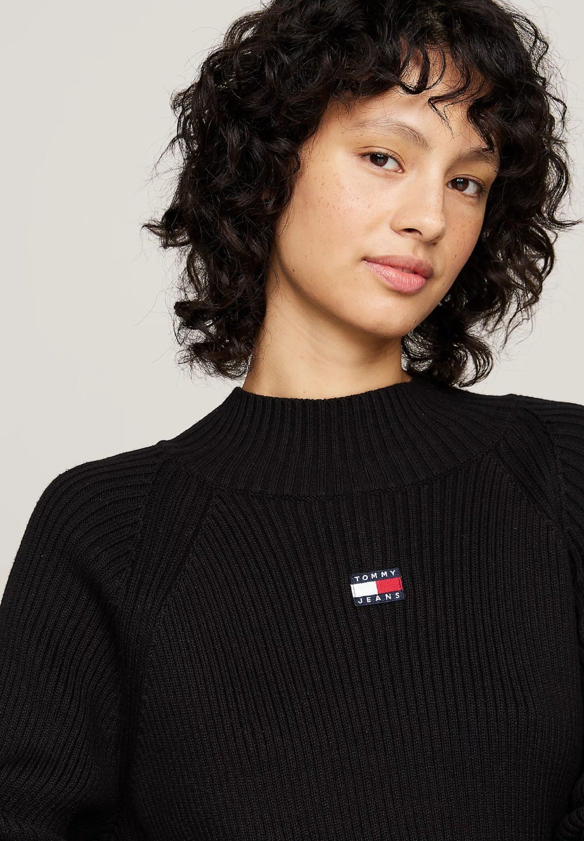Maglione Girocollo Tjw Badge Mockneck S DW0DW19912 Black