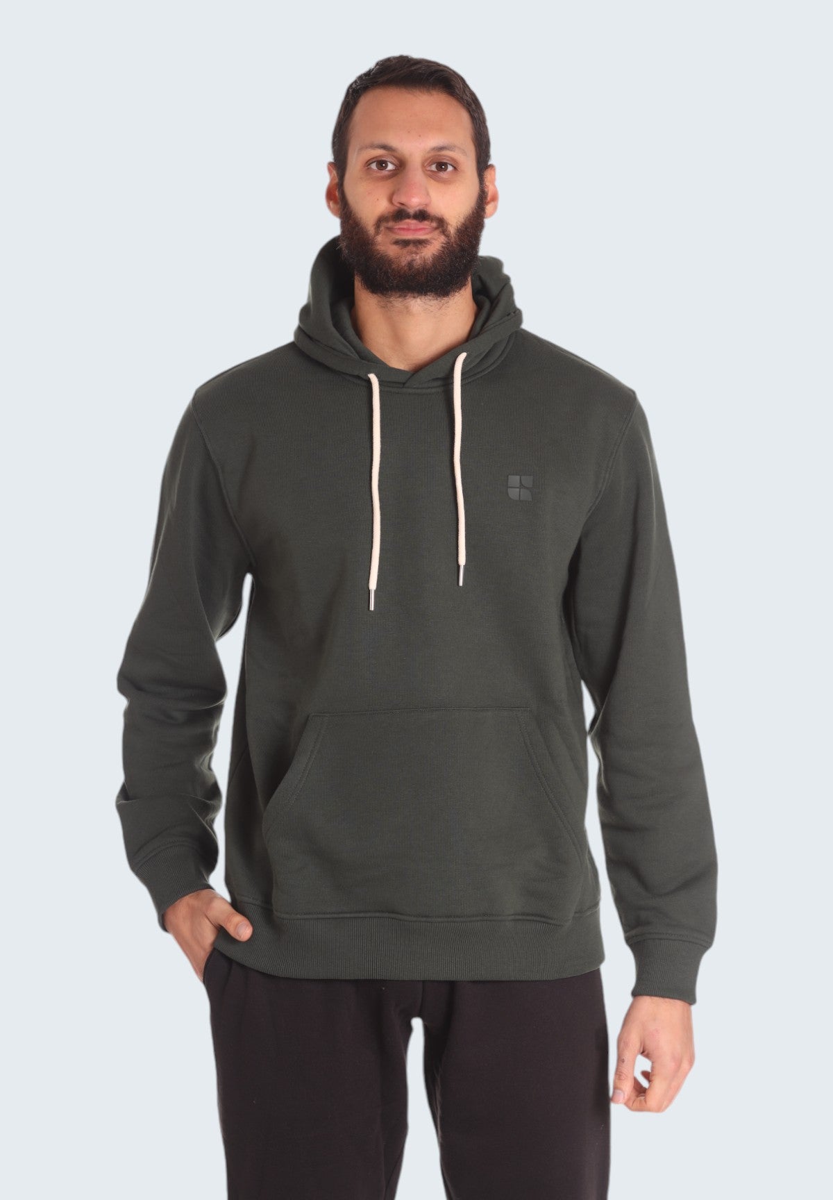 Felpa Pullover con Cappuccio UR712002 Verde bosco