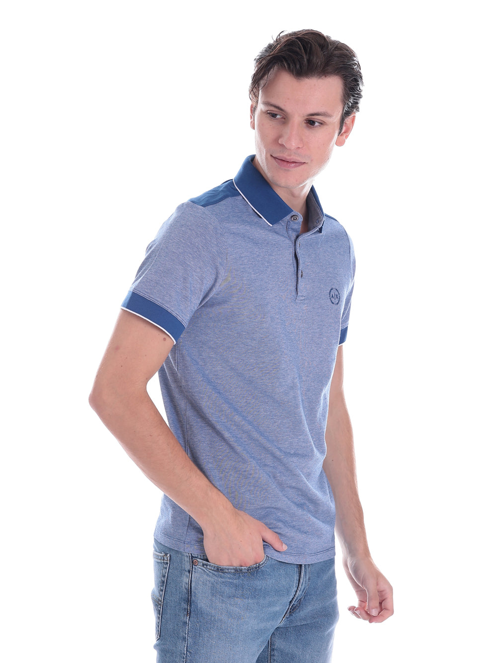 Armani Exchange Polo 8NZF76 Light Blue