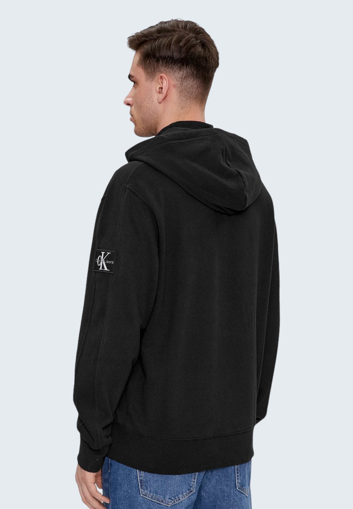 Felpa FulL-Zip Con Cappuccio J30j324956 Ck Black