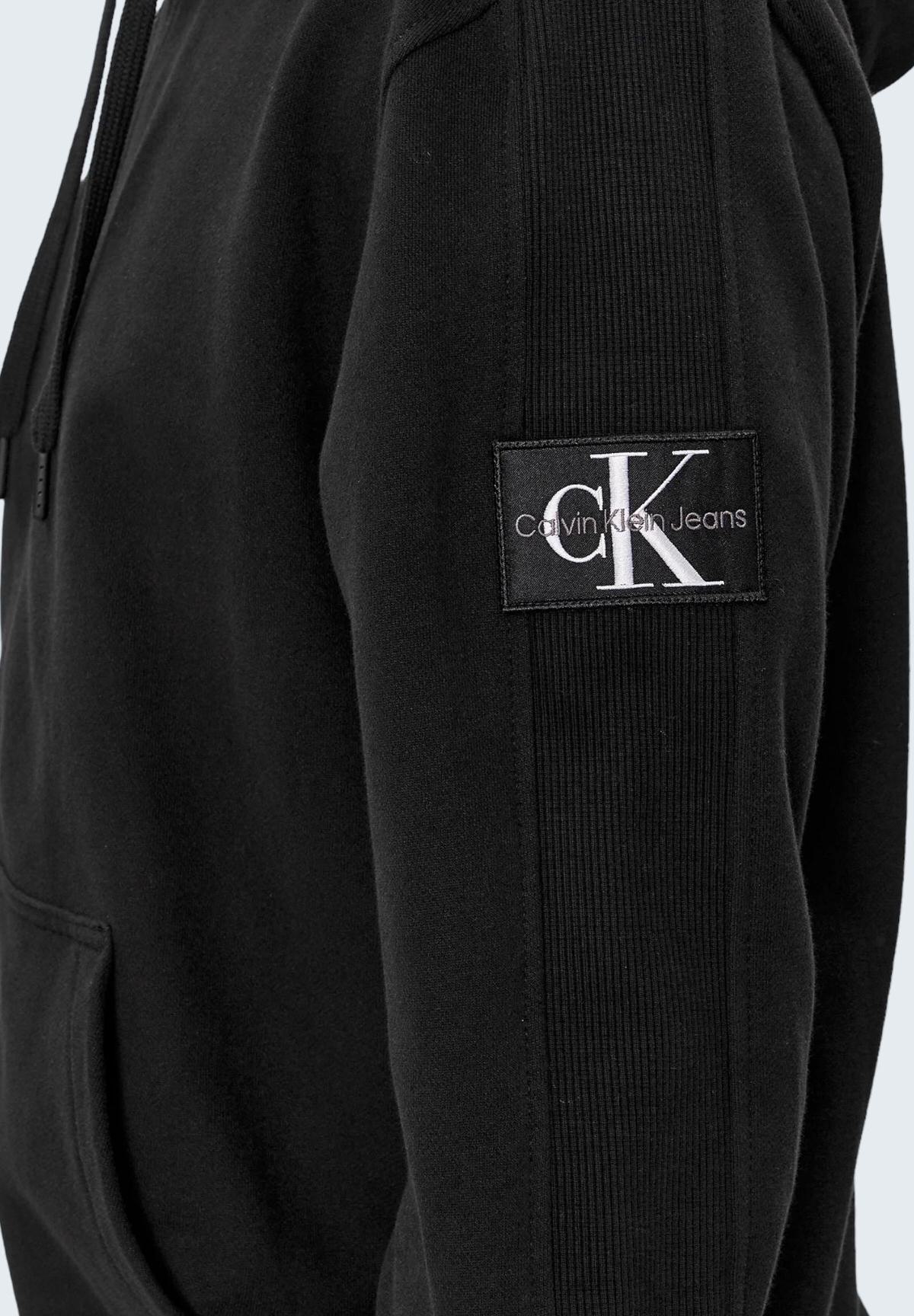 Felpa FulL-Zip Con Cappuccio J30j324956 Ck Black