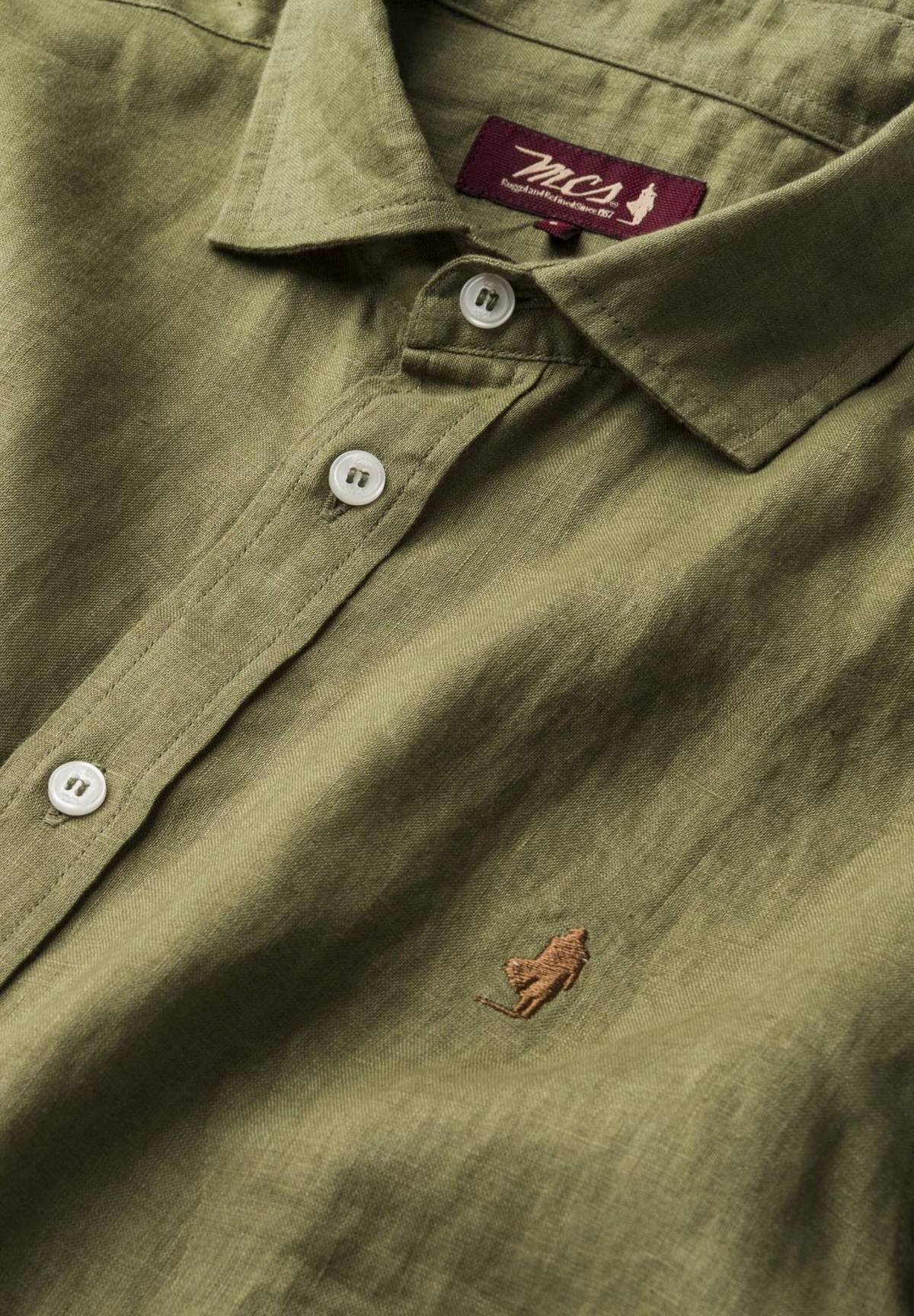 Camicia A Maniche Corte 10msh207-02608 Army Green