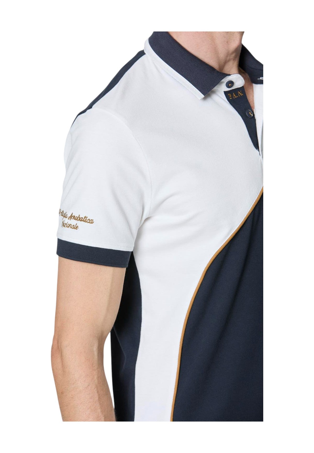 Polo Piqué 251po1858p173 Blu Navy, Off White