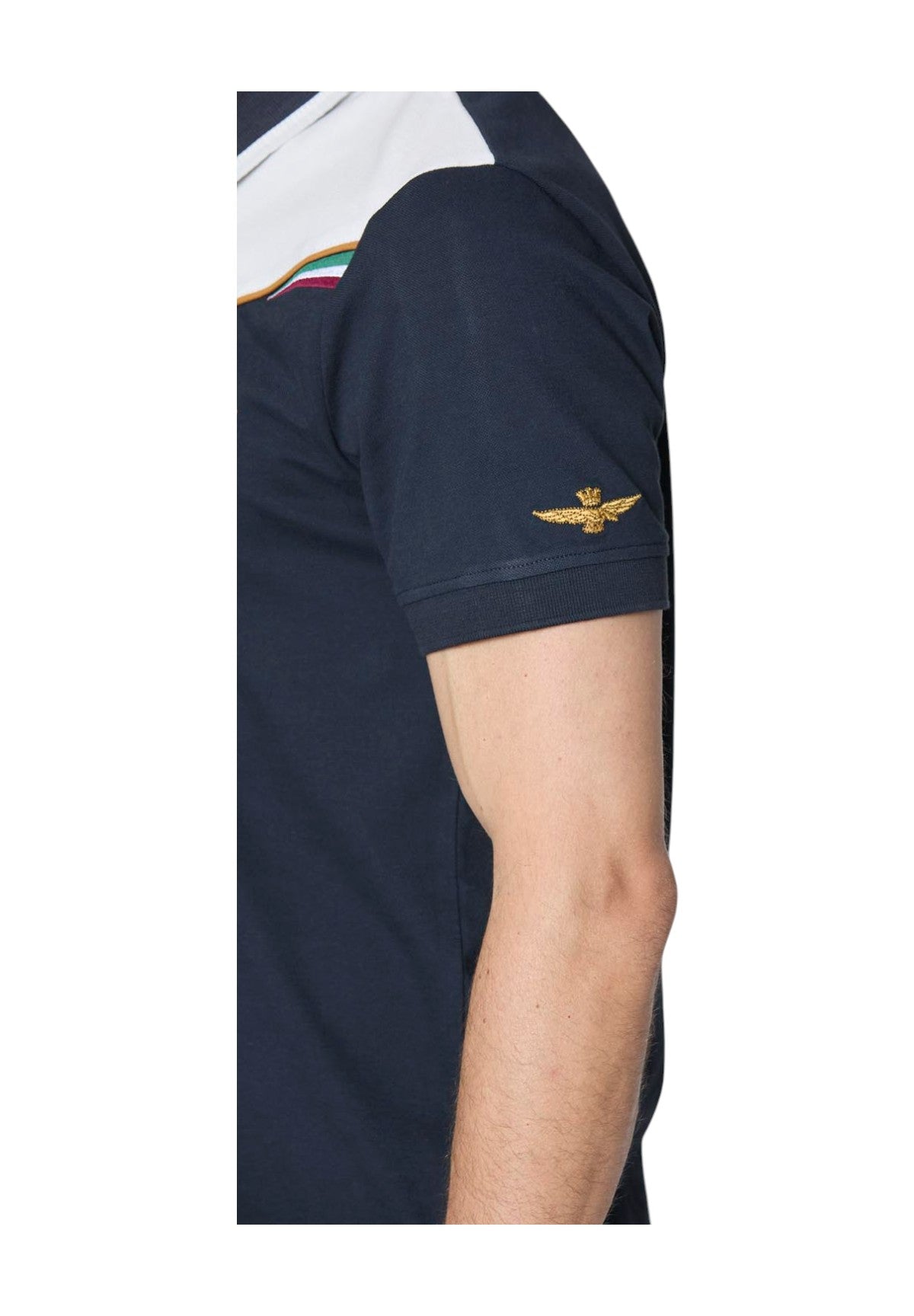 Polo Piqué 251po1858p173 Blu Navy, Off White