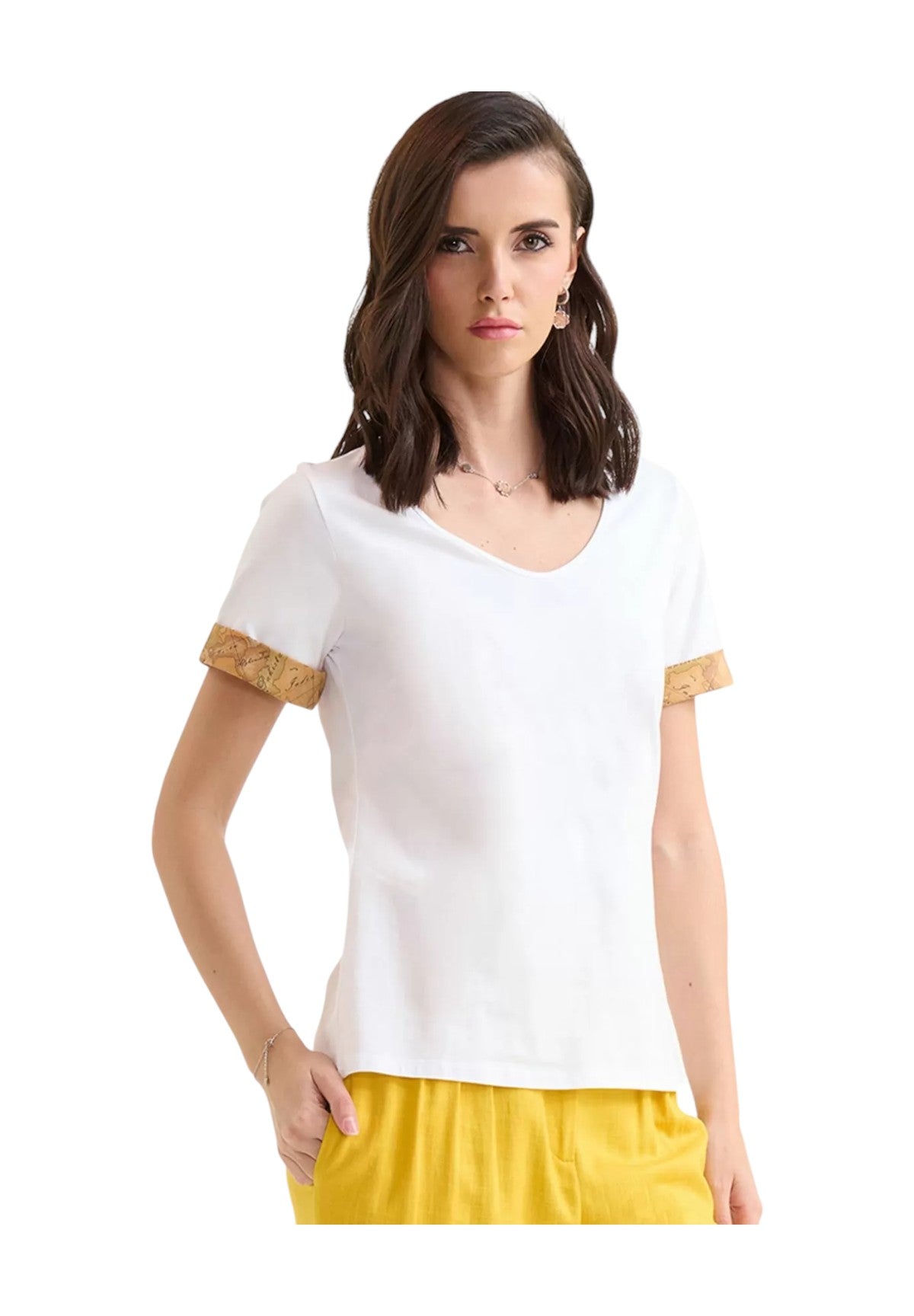 T-Shirt A Maniche Corte 0748 Bianco