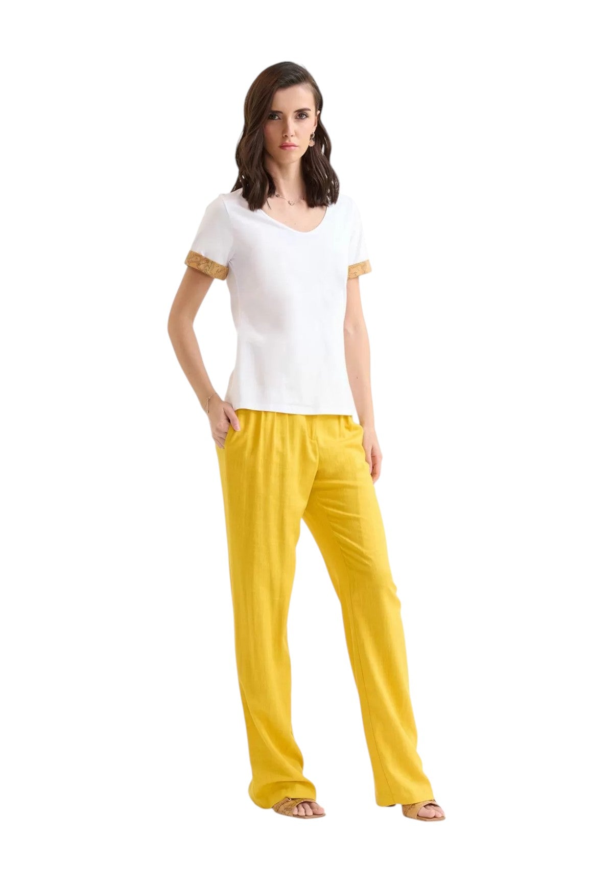 T-Shirt A Maniche Corte 0748 Bianco