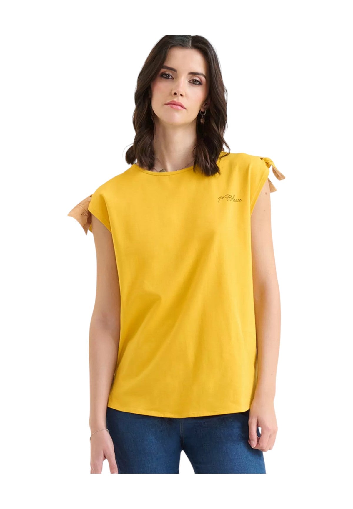 T-Shirt A Maniche Corte 0770 Giallo Curcuma