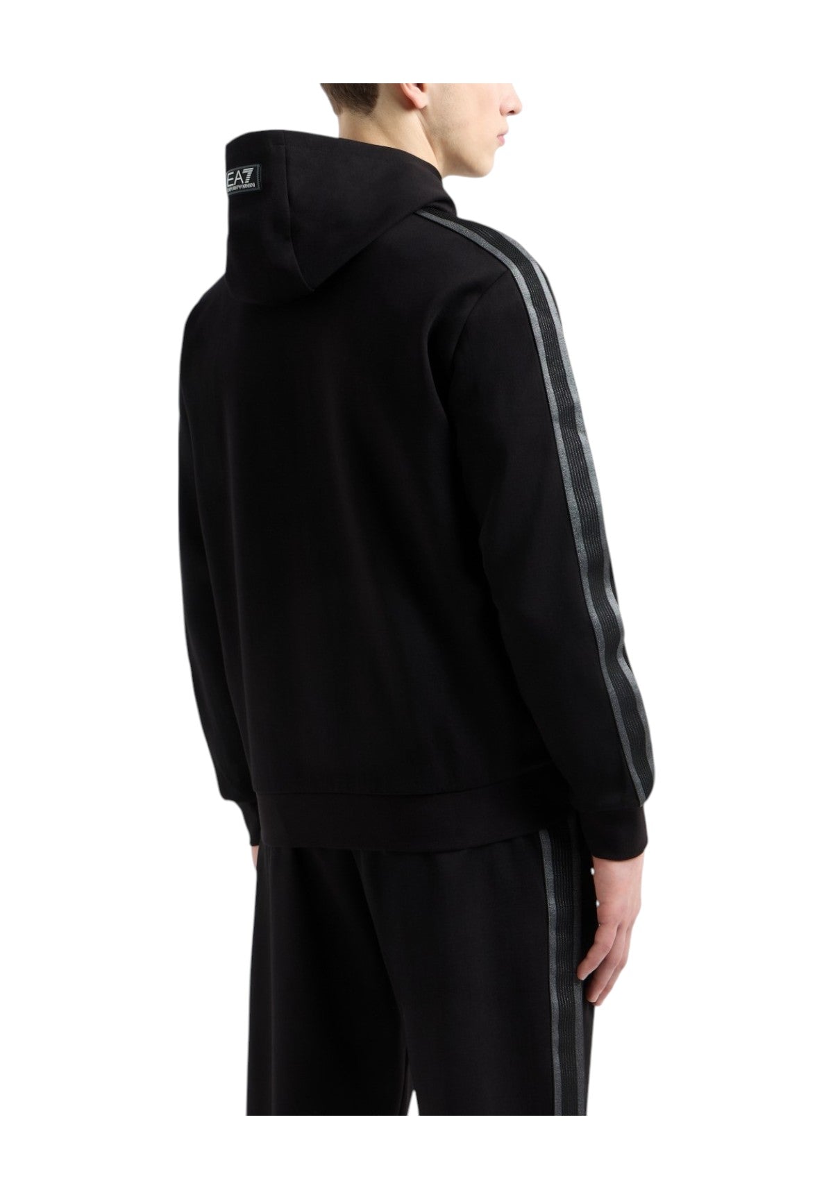 Felpa FulL-Zip Con Cappuccio 7m000142 Black