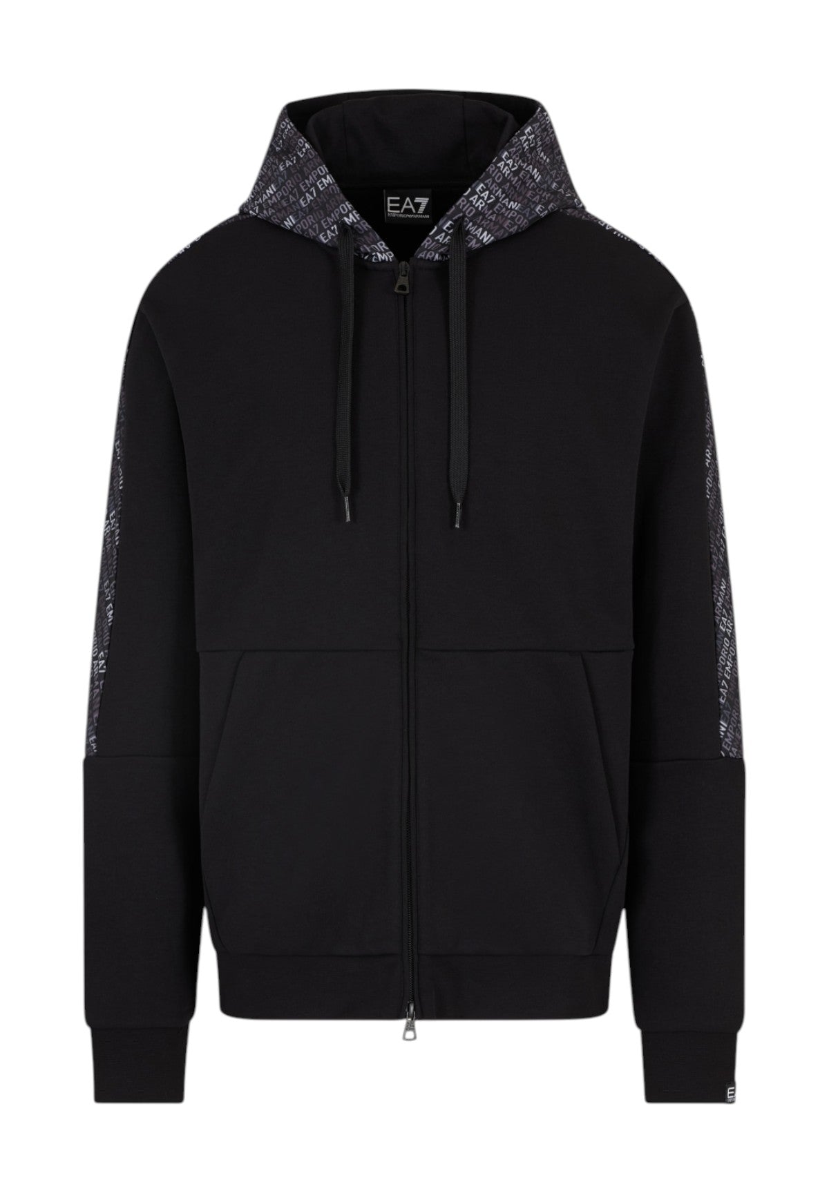 Felpa FulL-Zip Con Cappuccio 7m000209 Black