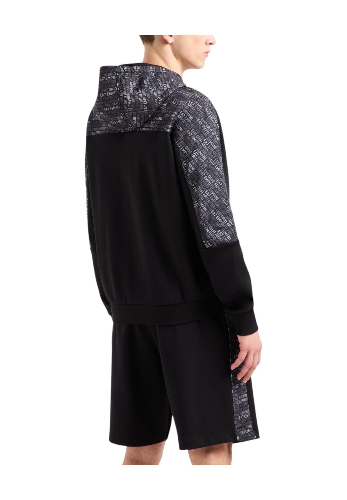Felpa FulL-Zip Con Cappuccio 7m000209 Black