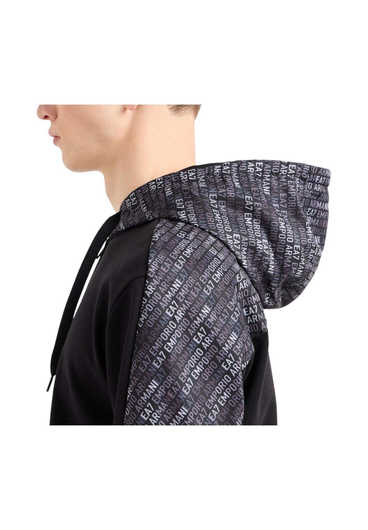 Felpa FulL-Zip Con Cappuccio 7m000209 Black