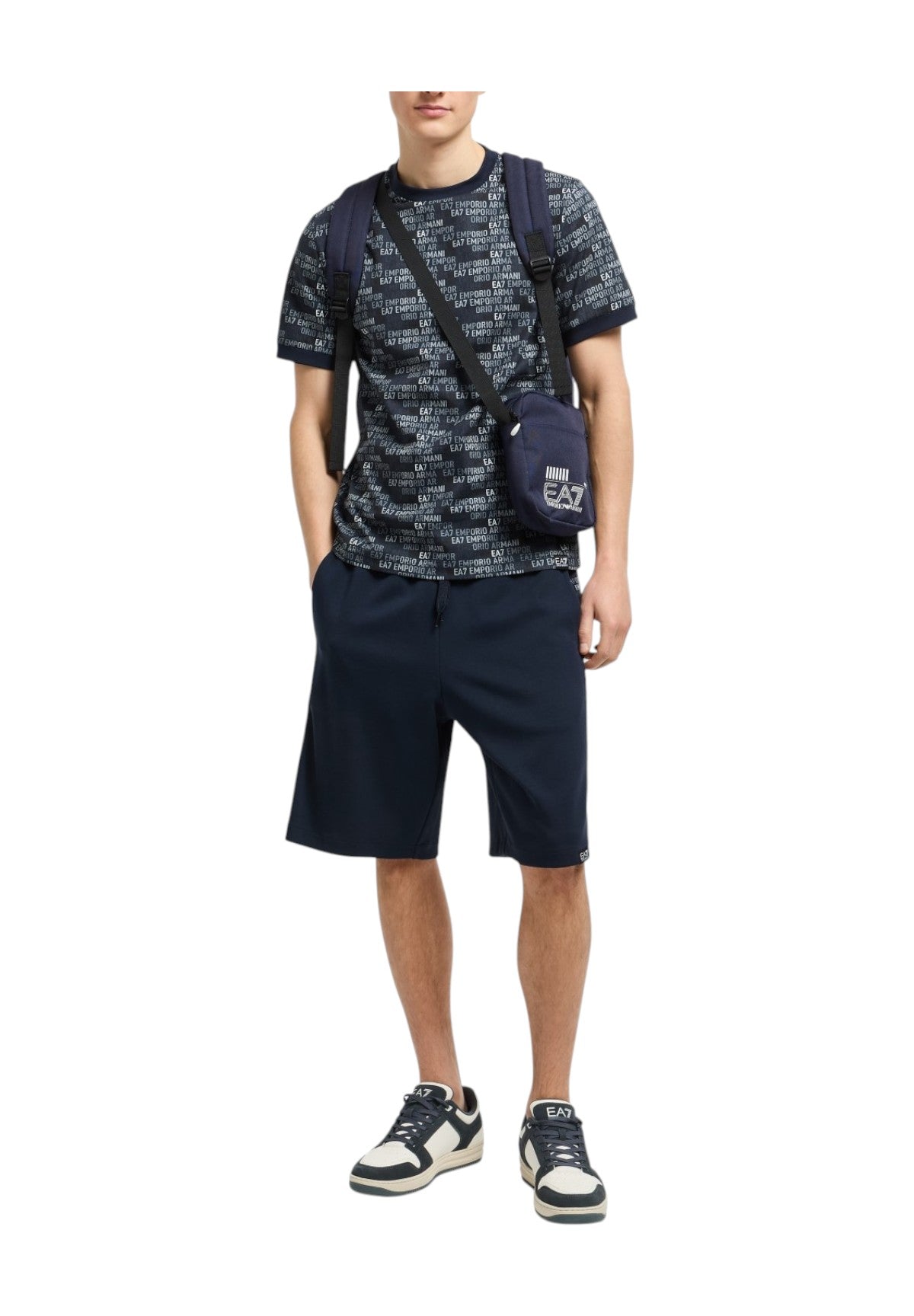 Bermuda In Felpa 7m000217 Armani Blue