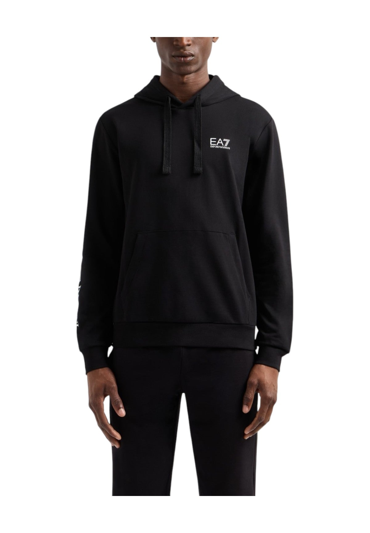 Felpa FulL-Zip Con Cappuccio 7m000569 Black, White