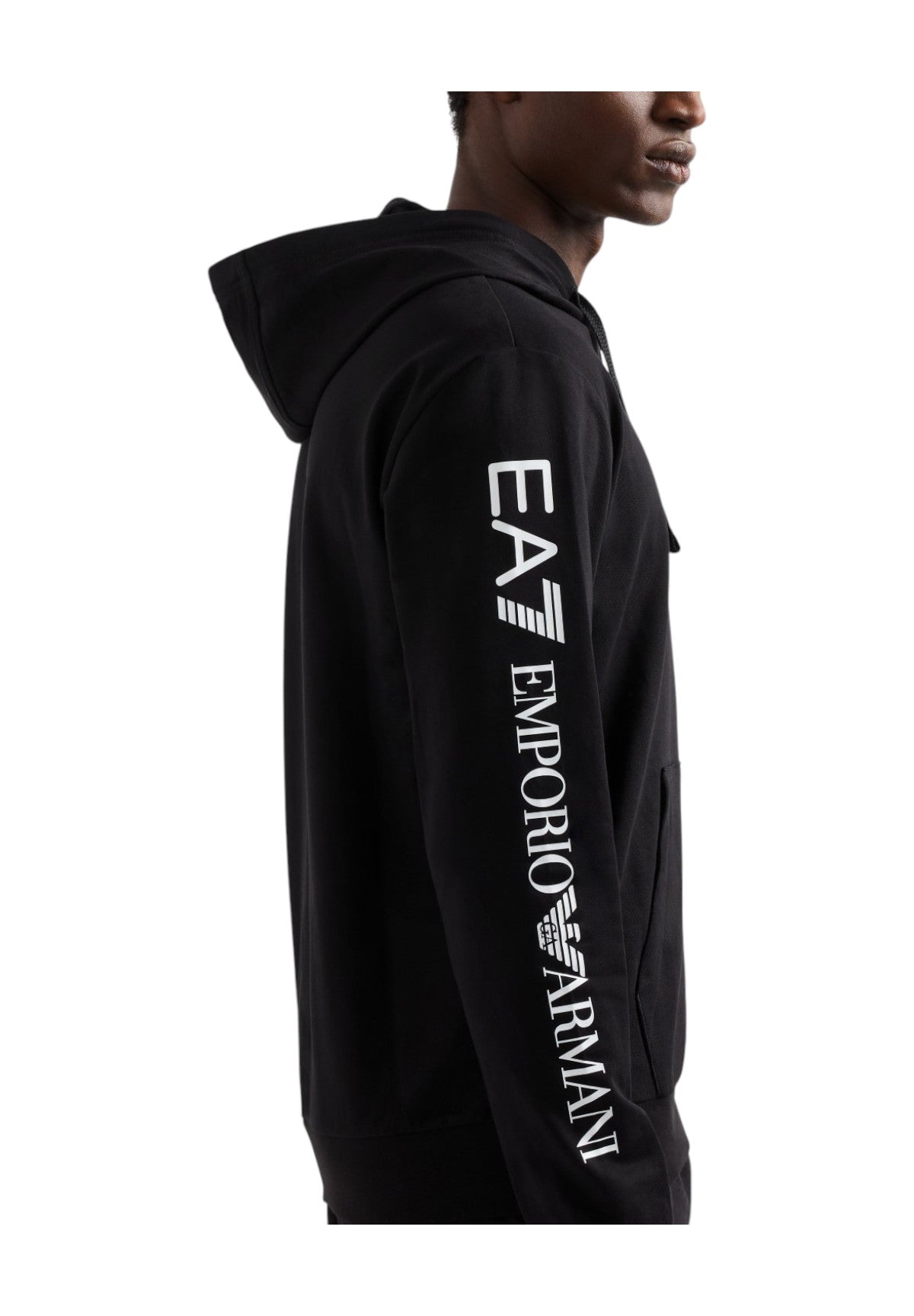 Felpa FulL-Zip Con Cappuccio 7m000569 Black, White