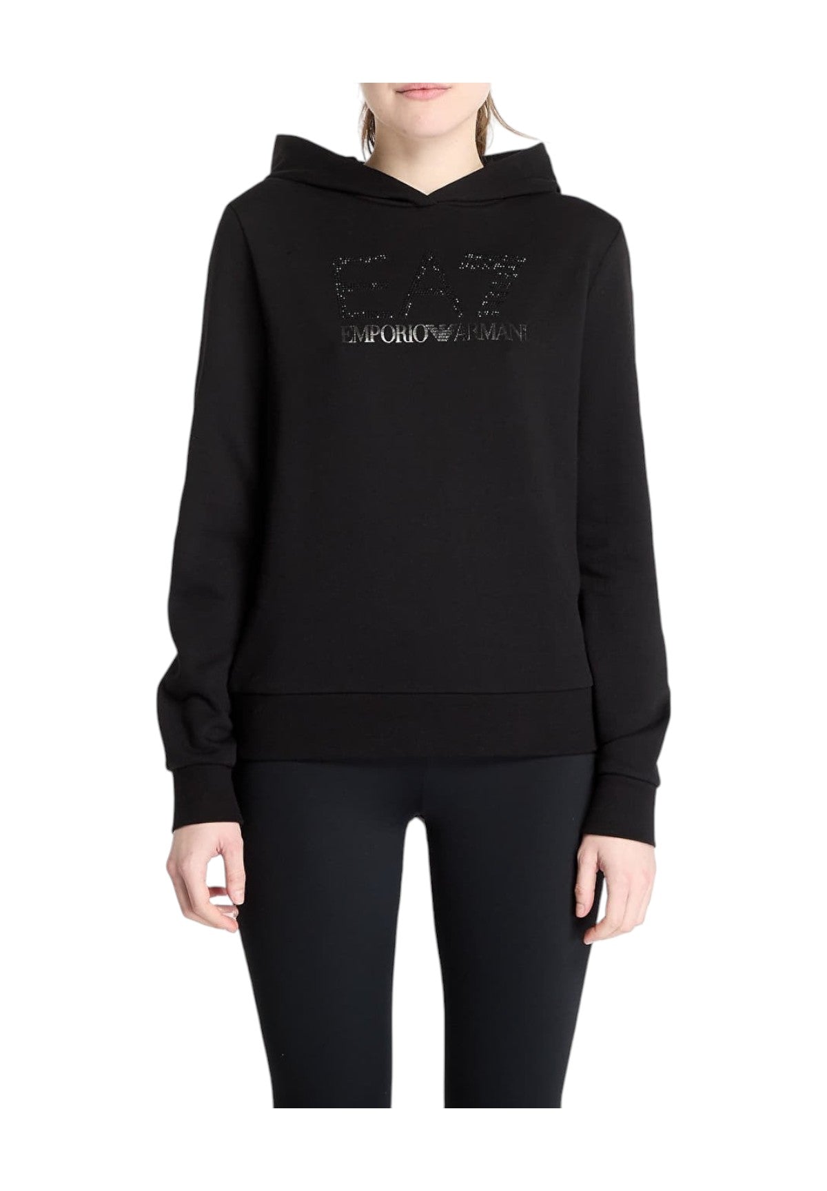 Felpa Pullover Con Cappuccio 7w000095 Black