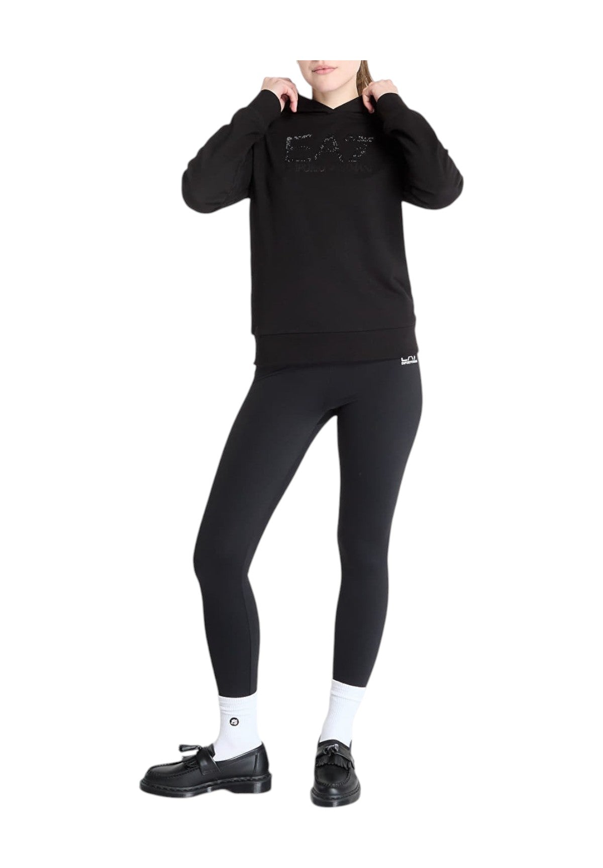 Felpa Pullover Con Cappuccio 7w000095 Black