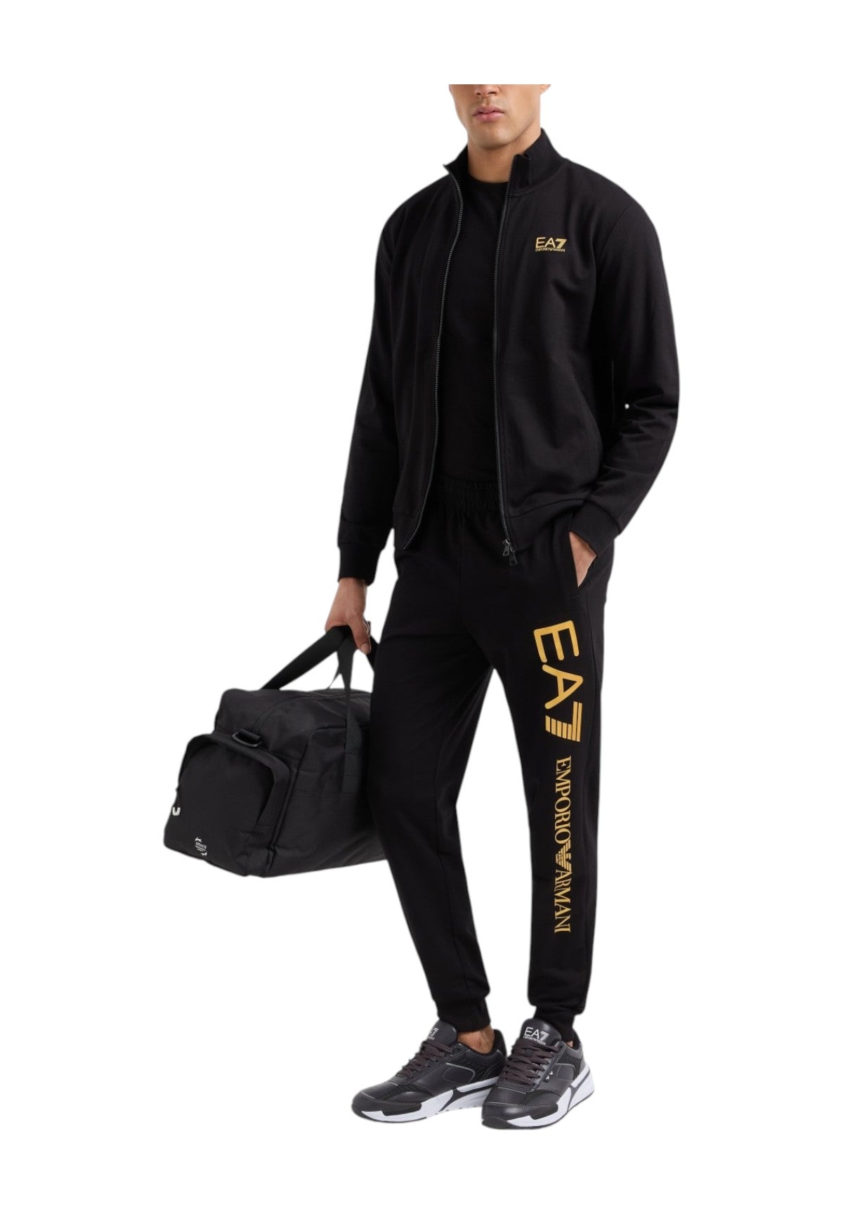 Felpa FulL-Zip 8npm31 Black, Gold