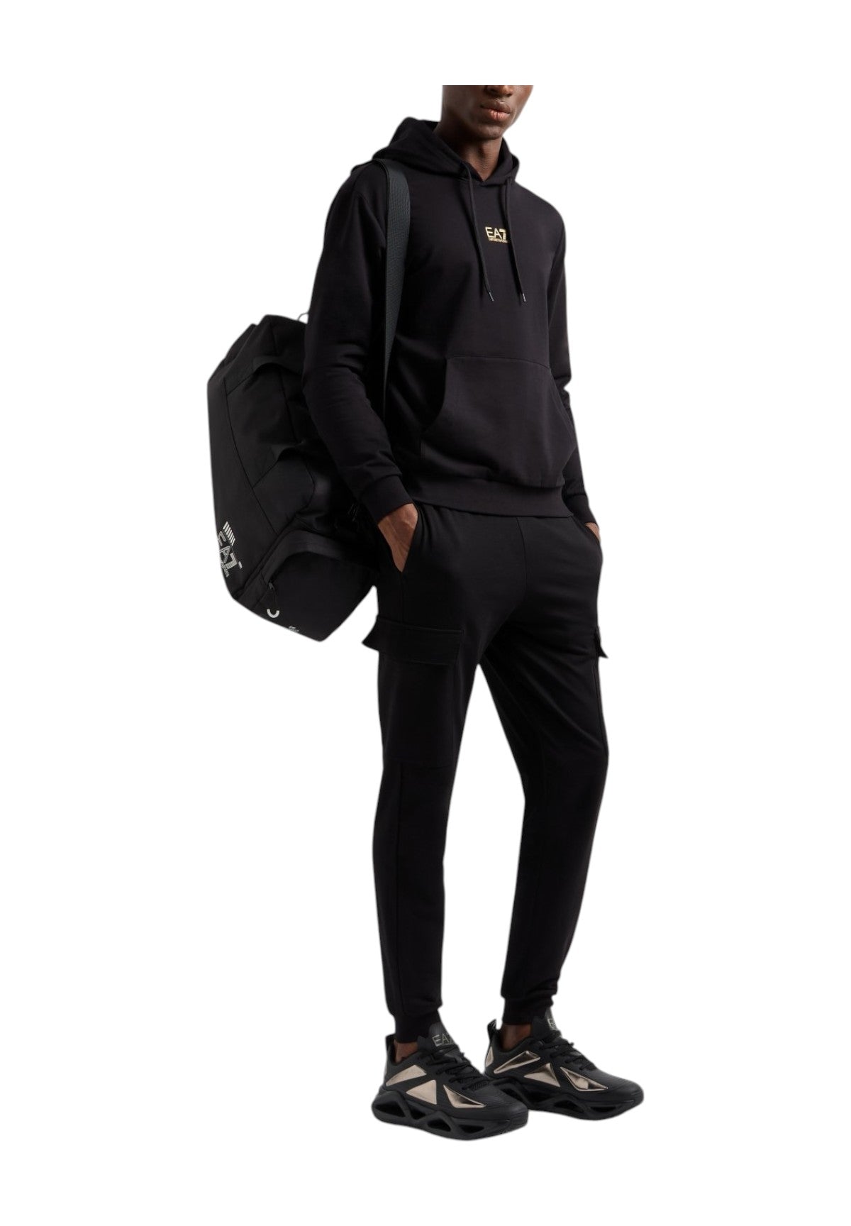 Felpa Pullover Con Cappuccio 8npm32 Black