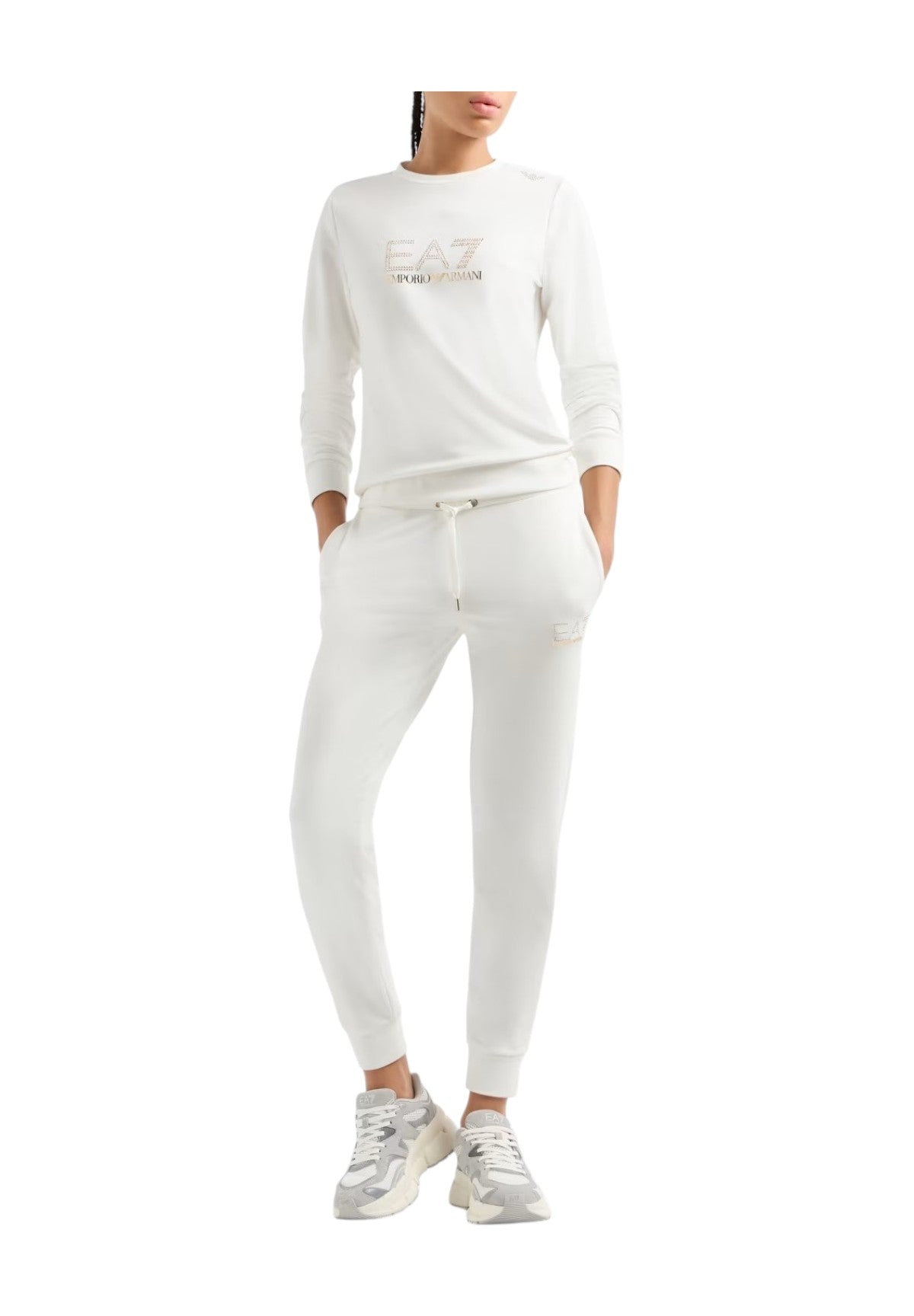 Felpa Girocollo 8ntm45 Star White