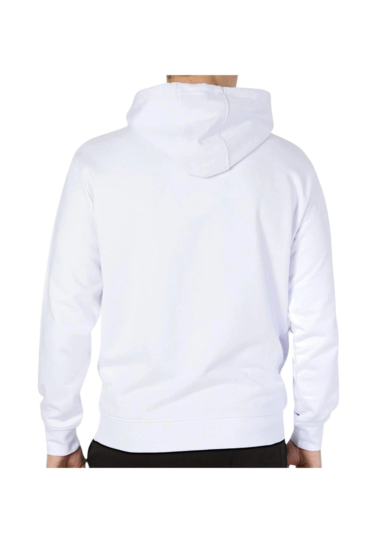 Felpa Pullover Con Cappuccio Ehm250s25 Optical White