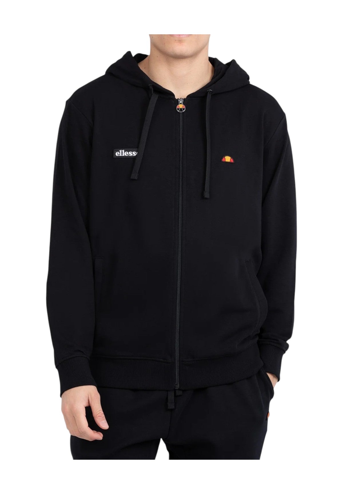 Felpa FulL-Zip Con Cappuccio Ehm252s25 Black