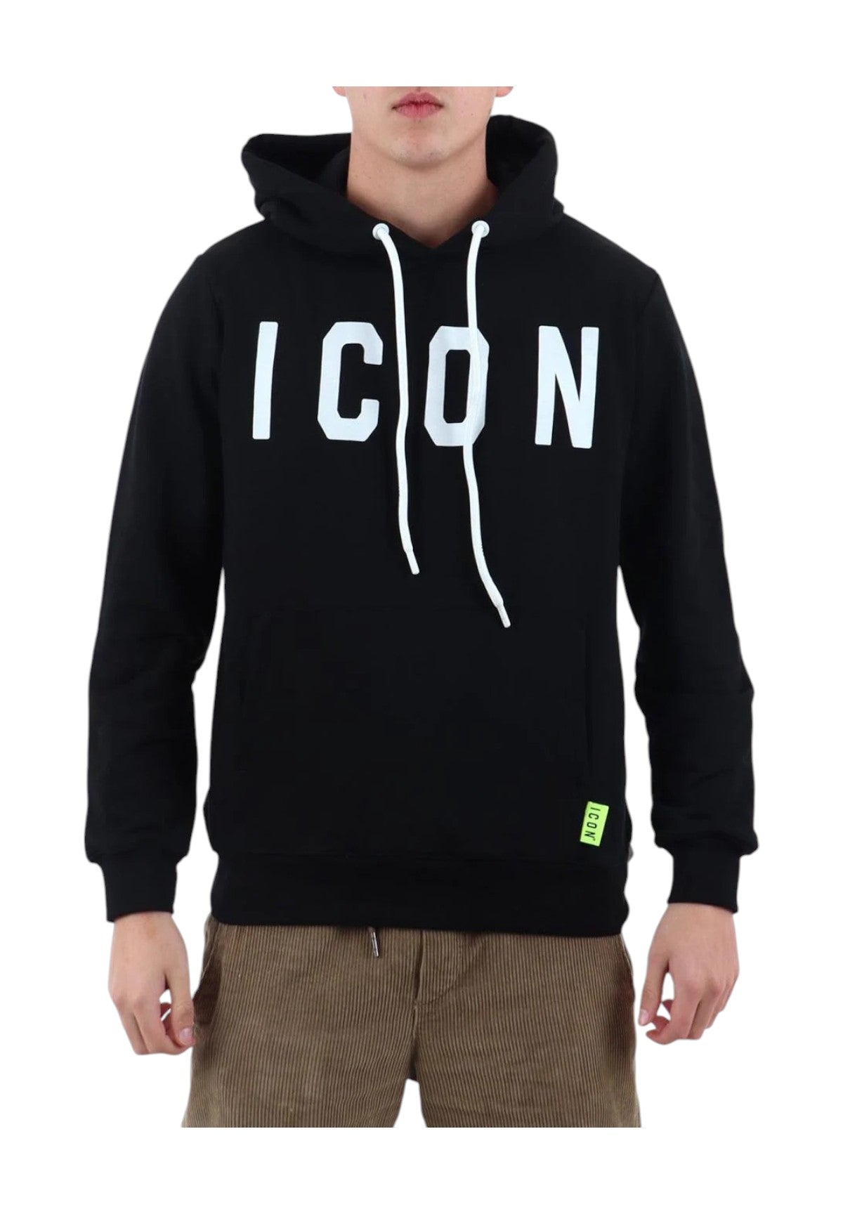 Felpa Pullover Con Cappuccio Icus2s5f004 Nero