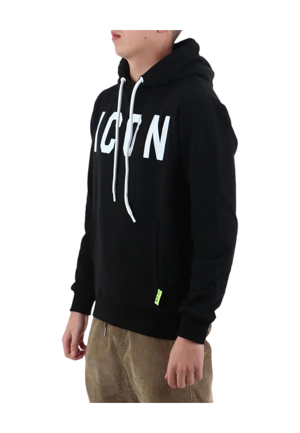 Felpa Pullover Con Cappuccio Icus2s5f004 Nero