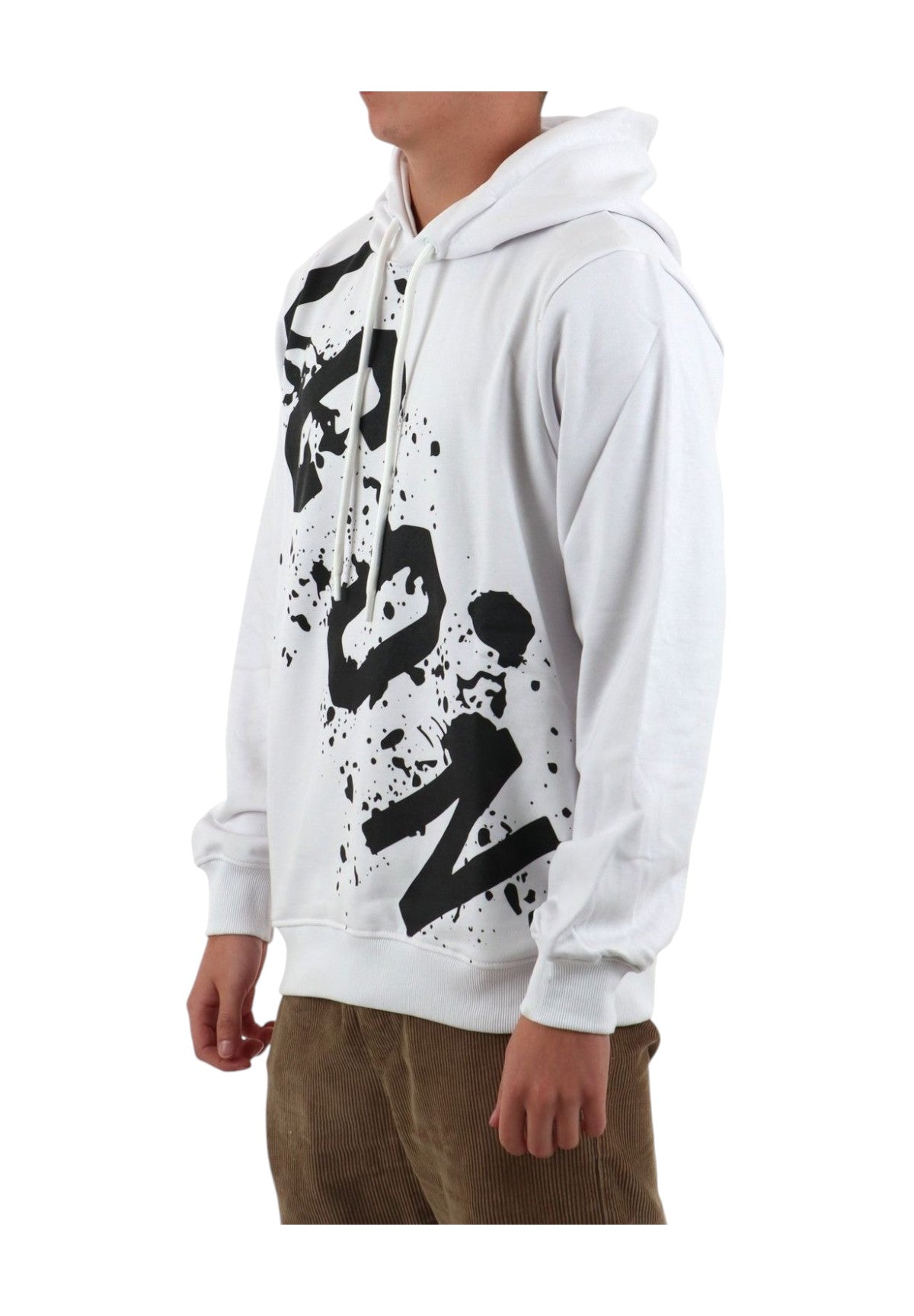 Felpa Pullover Con Cappuccio Icus2s5f019 Bianco