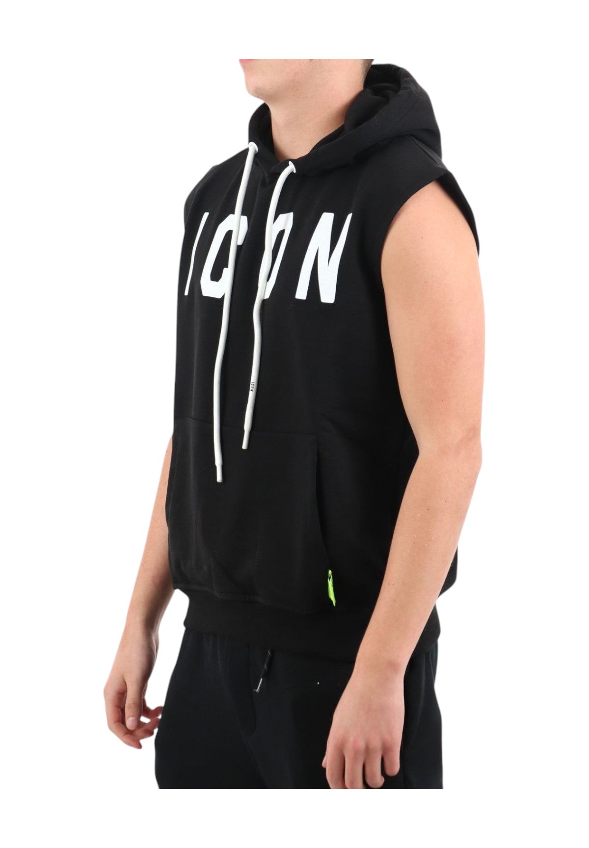 Felpa Pullover Con Cappuccio Icus2s5f020 Nero