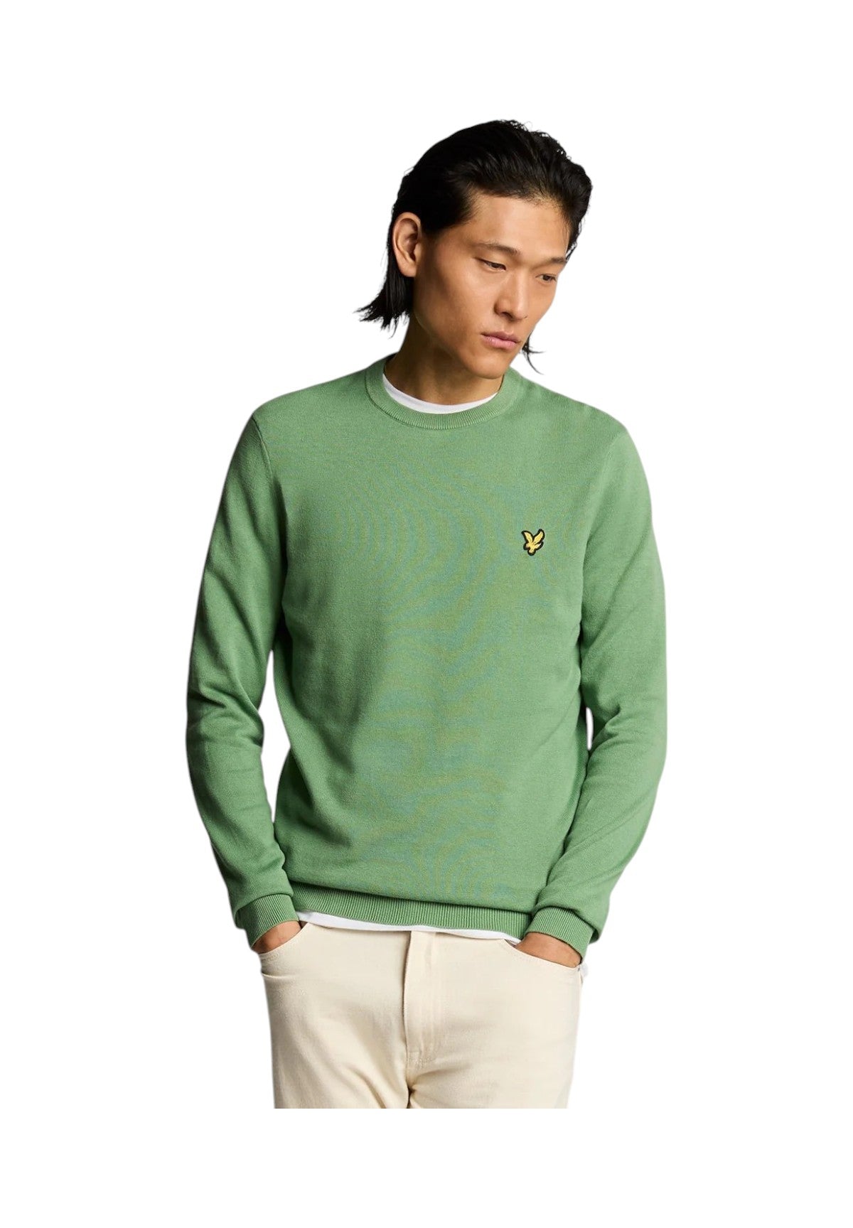 Maglione Girocollo Kn2136v Smoke Green
