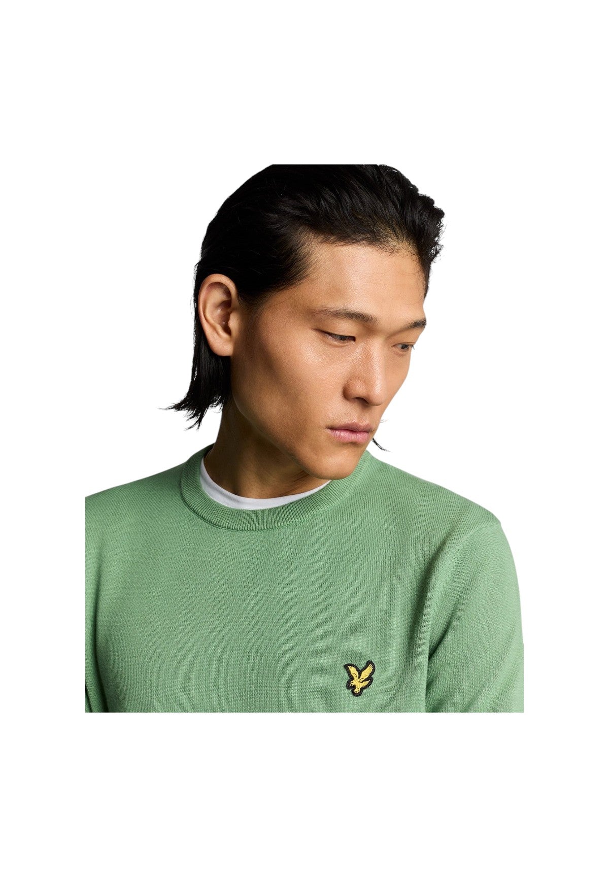 Maglione Girocollo Kn2136v Smoke Green