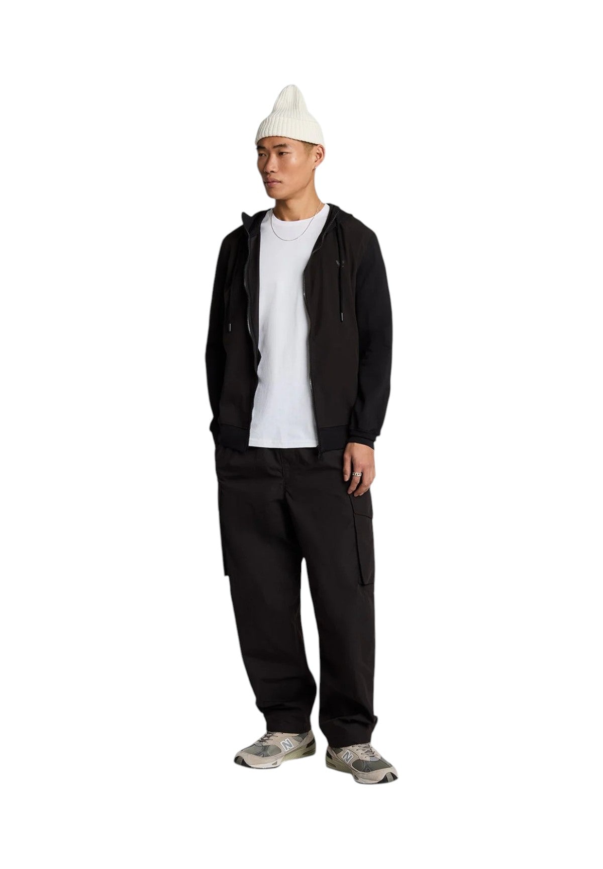 Felpa FulL-Zip Con Cappuccio Ml2290v Jet Black