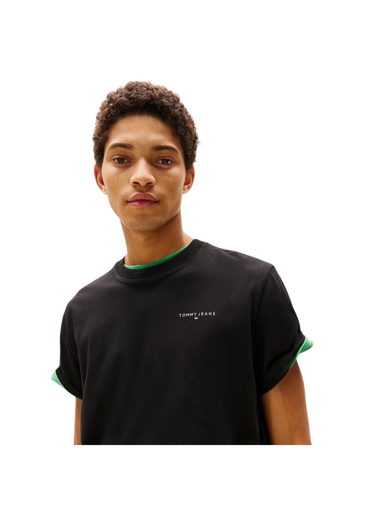 T-shirt a Maniche Corte Tjm Slim Linear Ches DM0DM21188 Black