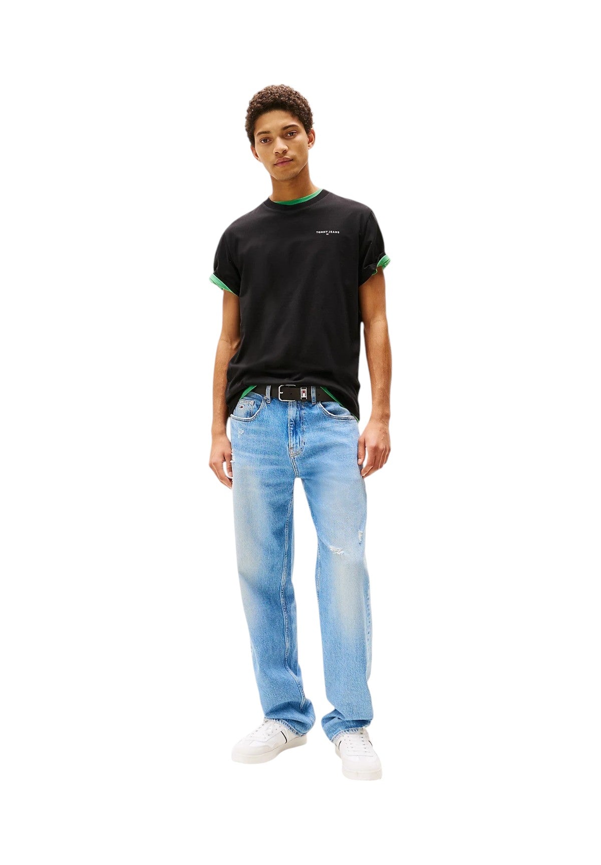 T-shirt a Maniche Corte Tjm Slim Linear Ches DM0DM21188 Black