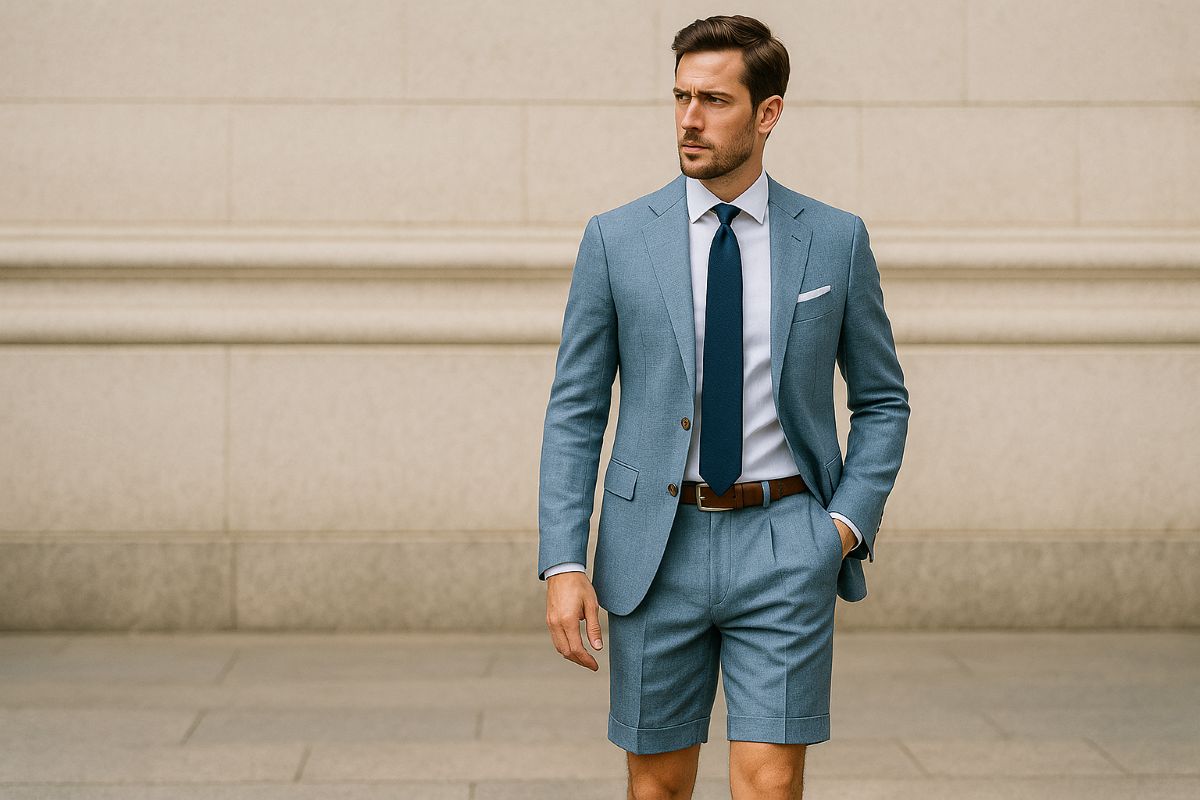 Bermuda sì, ma eleganti: il completo corto rivoluziona l’estate maschile
