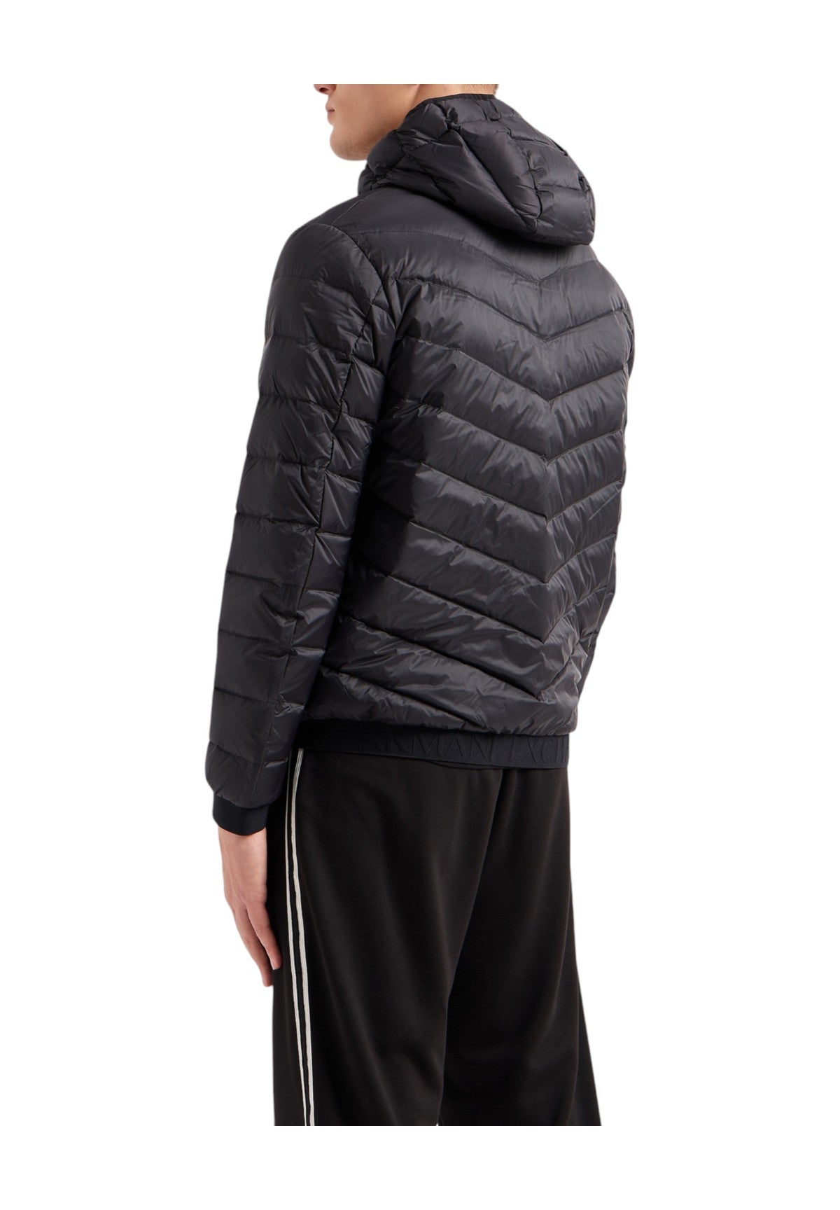 Piumino Leggero 8nzb53 Black, Melange Grey B