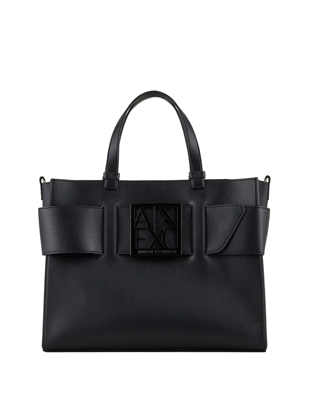 Borsa Shopper Tote bag grande con doppi manici e tracolla 942689 Black