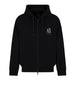 Armani Exchange Felpa Full-Zip con Cappuccio Felpa con zip e logo ricamato XM000371 Black