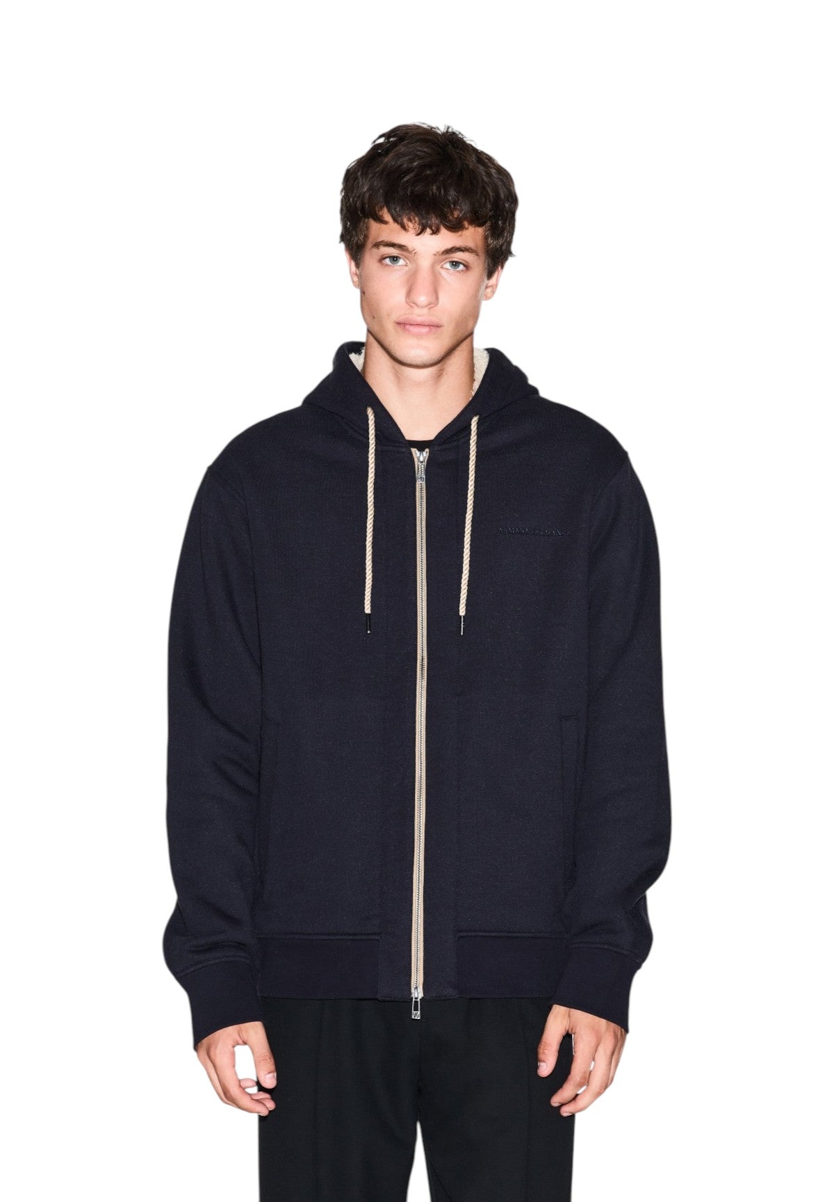 Felpa Full-Zip con Cappuccio XM001026 Deep Navy
