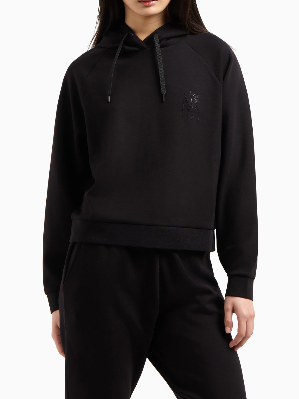 Felpa Pullover con Cappuccio Felpa con Cappuccio XW000827 Black