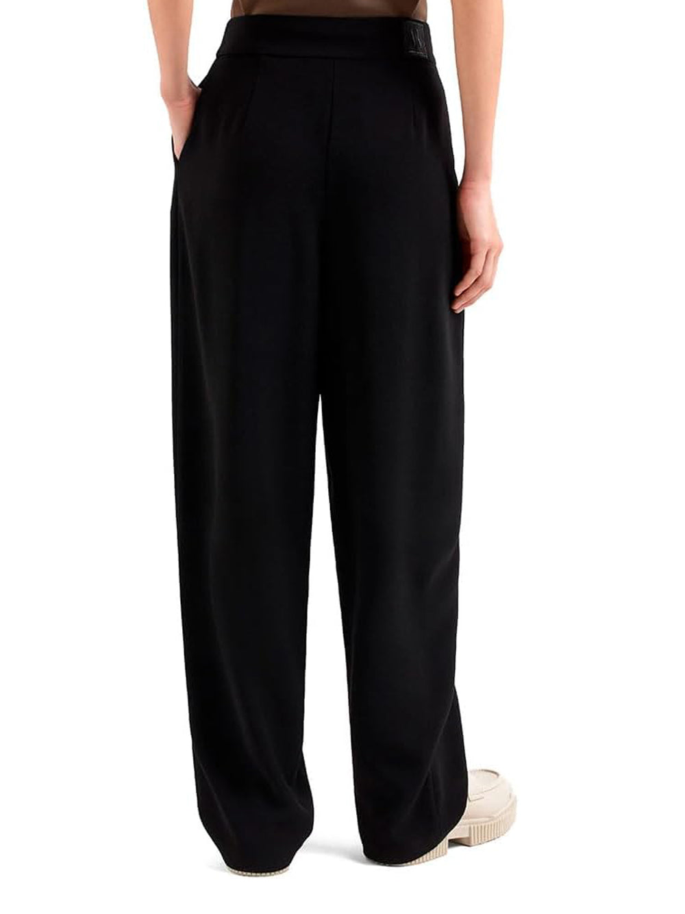 Pantaloni Twill pleated trousers XW000942 Black